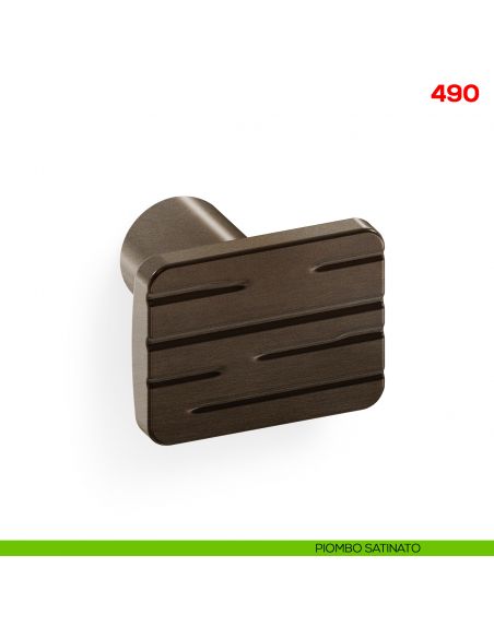 Pomello per mobile 490 Mital - piombo satinato
