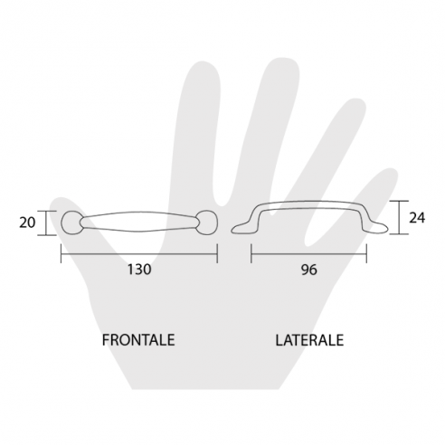 Maniglia per mobile Metal Style MG4735 disegno