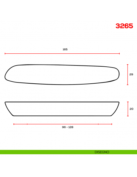Maniglia per mobile 3265 Mital - disegno