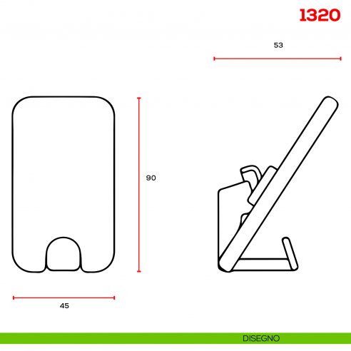 Appendiabiti a muro in metallo Mital 1320 - disegno