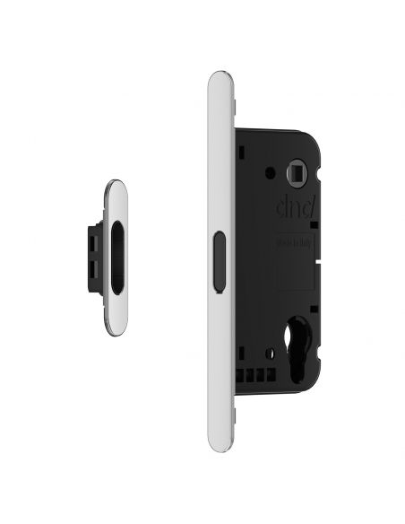 Serratura magnetica Dnd Vertical cilindro yale interasse 85 mm - cromo lucido