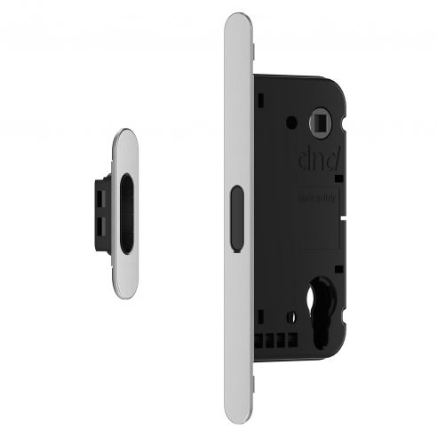 Serratura magnetica Dnd Vertical cilindro yale interasse 85 mm - cromo satinato