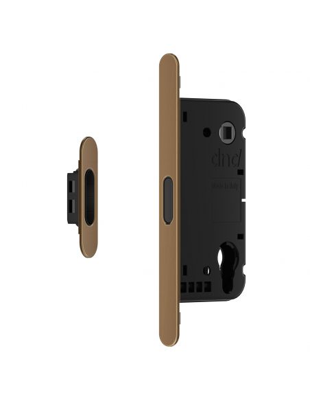 Serratura magnetica Dnd Vertical cilindro yale interasse 85 mm - bronzo sabbiato opaco