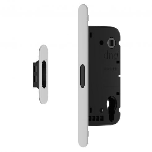 Serratura magnetica Dnd Vertical cilindro yale interasse 85 mm - bianco