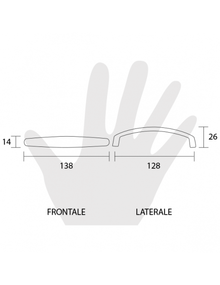 Maniglia per mobile Metal Style MG4333 disegno
