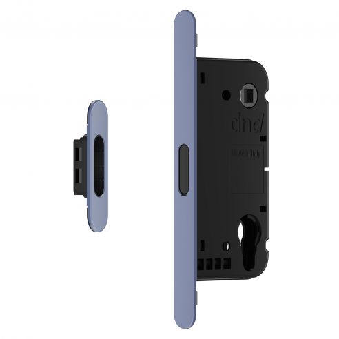 Serratura magnetica Dnd Vertical cilindro yale interasse 85 mm - blu colomba