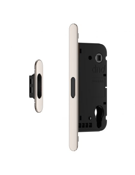 Serratura magnetica Dnd Vertical cilindro yale interasse 85 mm - nickel lucido