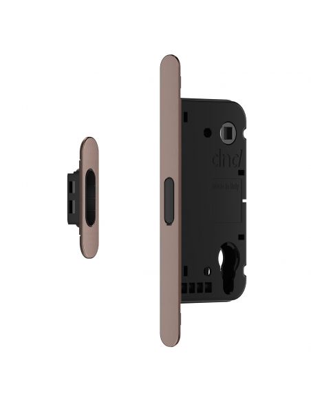 Serratura magnetica Dnd Vertical cilindro yale interasse 85 mm - bronzo satinato