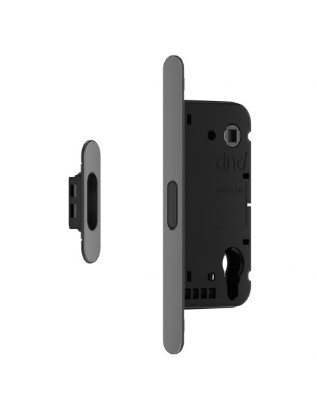 Serratura magnetica Dnd Vertical cilindro yale interasse 85 mm - grafite satinato