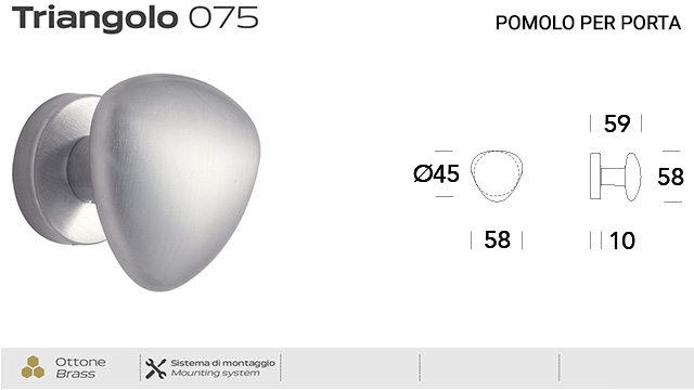 pomolo-per-porta-fisso-075-triangolo-reguitti-con-rosetta-tonda-senza-bocchette